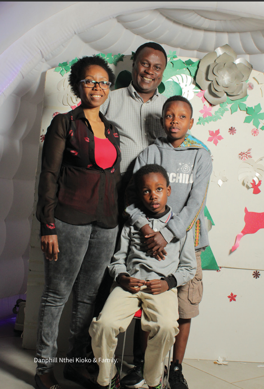 Danphill Kioko with his family
